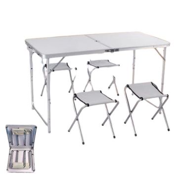 שולחן פיקניק קמפינג מתקפל + 4 כסאות CAMPTOWN